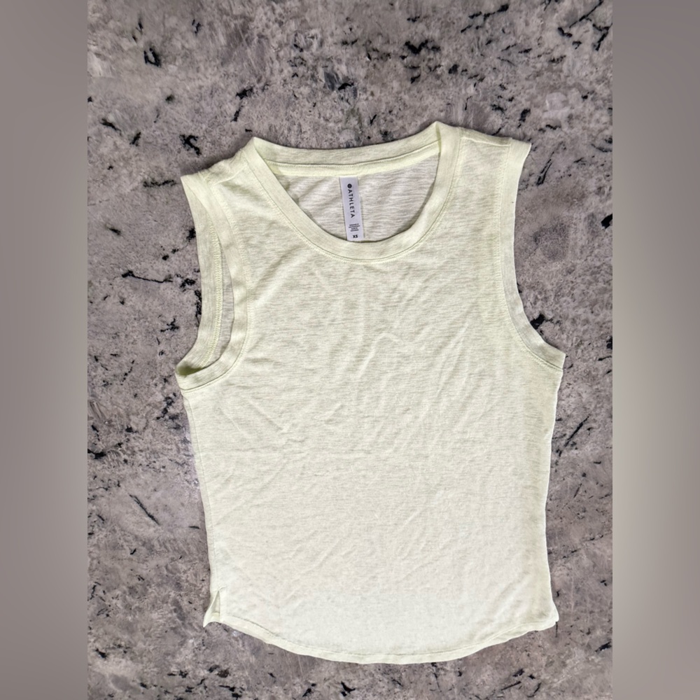 Athleta Pale Yellow Muscle Tank